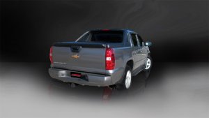 Chevrolet Avalanche Performance Exhaust - Single Side - CORSA Performance - Cat-Back with Twin 4in Black Pro-Series Tips - Black - `07-`09